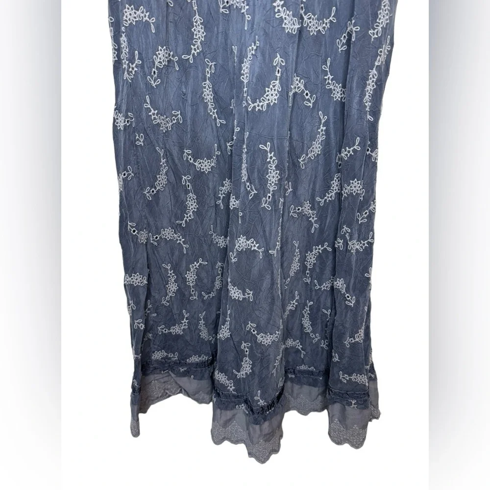 Johnny Was Eyelet Dress Size XS Grey - Picture 6 of 8